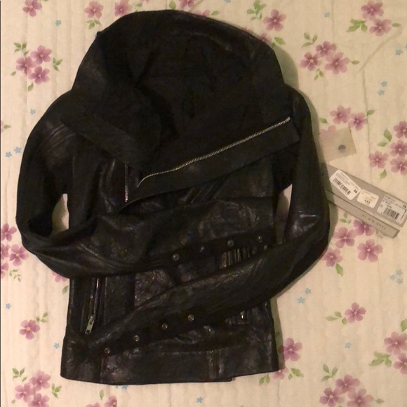 Rick Owens Jackets & Blazers - NEW RICK OWENS LEATHER JACKET BIKE BLACK 38